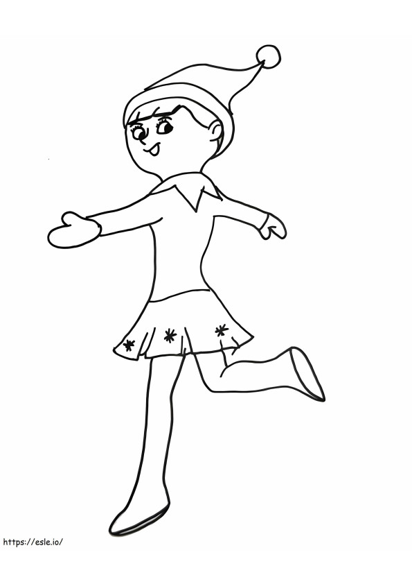 Staggering Elf On The Shelf coloring page