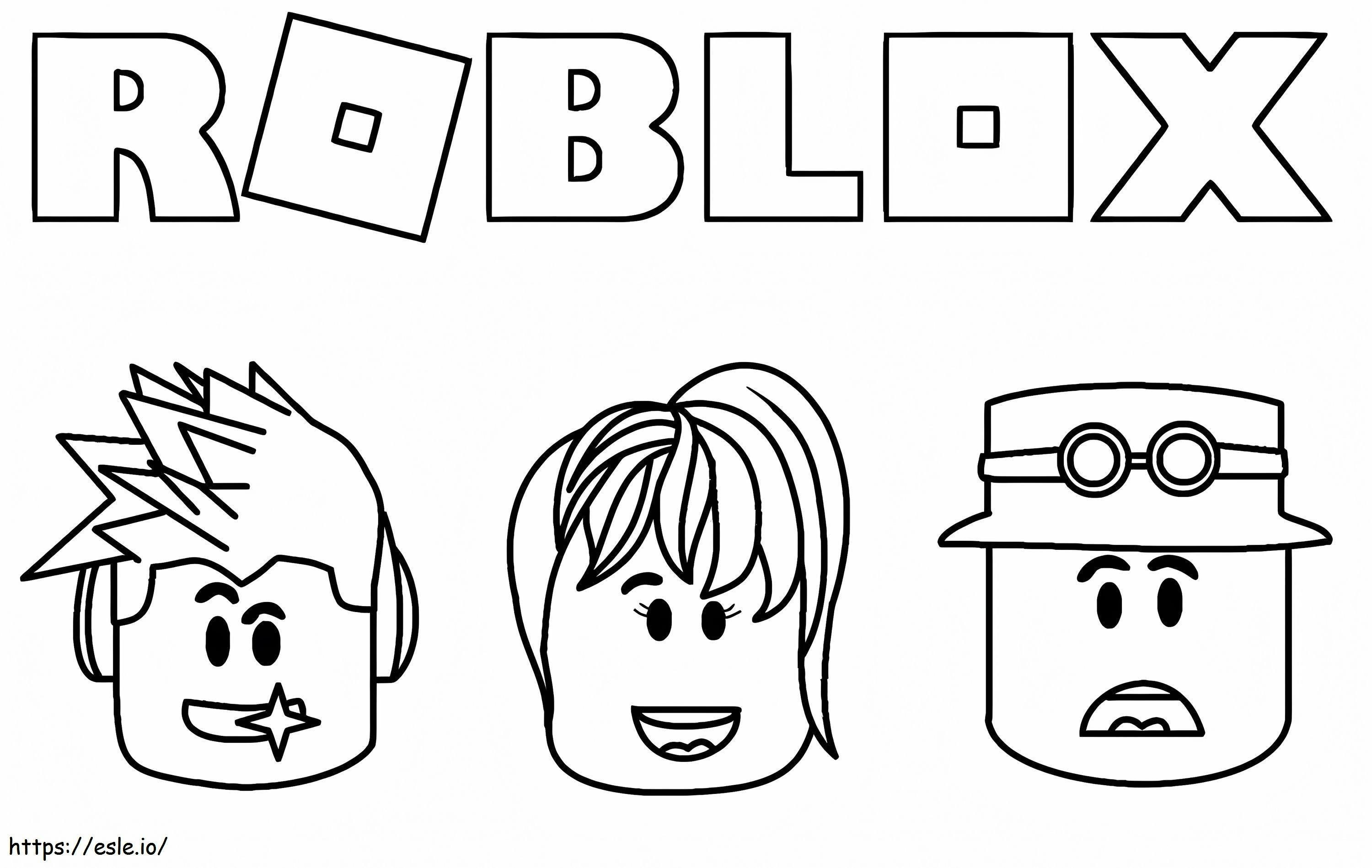 Roblox Heads coloring page
