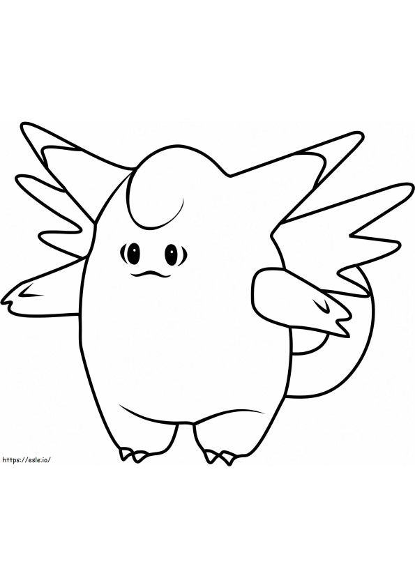 Clefable Pokemon GO coloring page