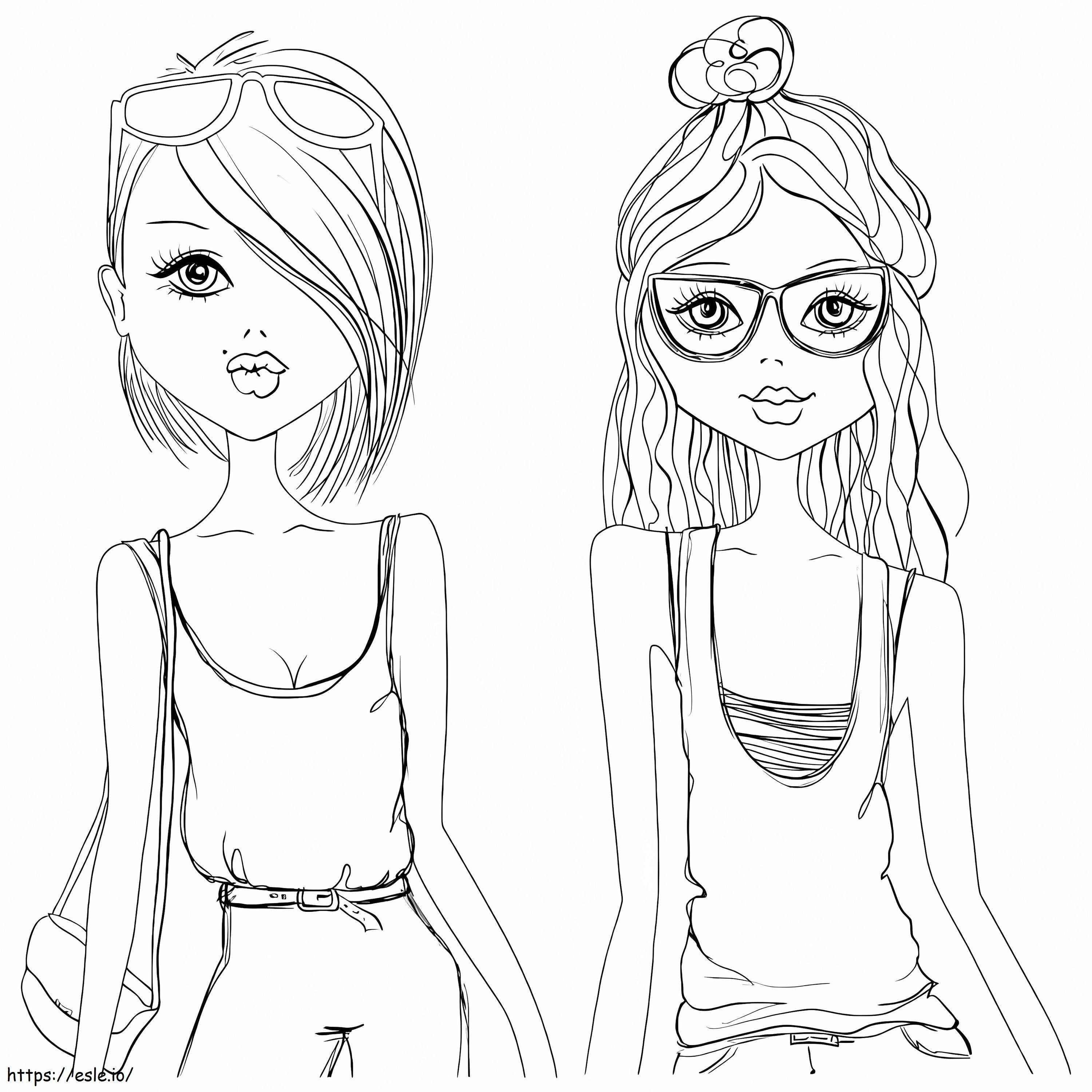 Fashion Girls coloring page