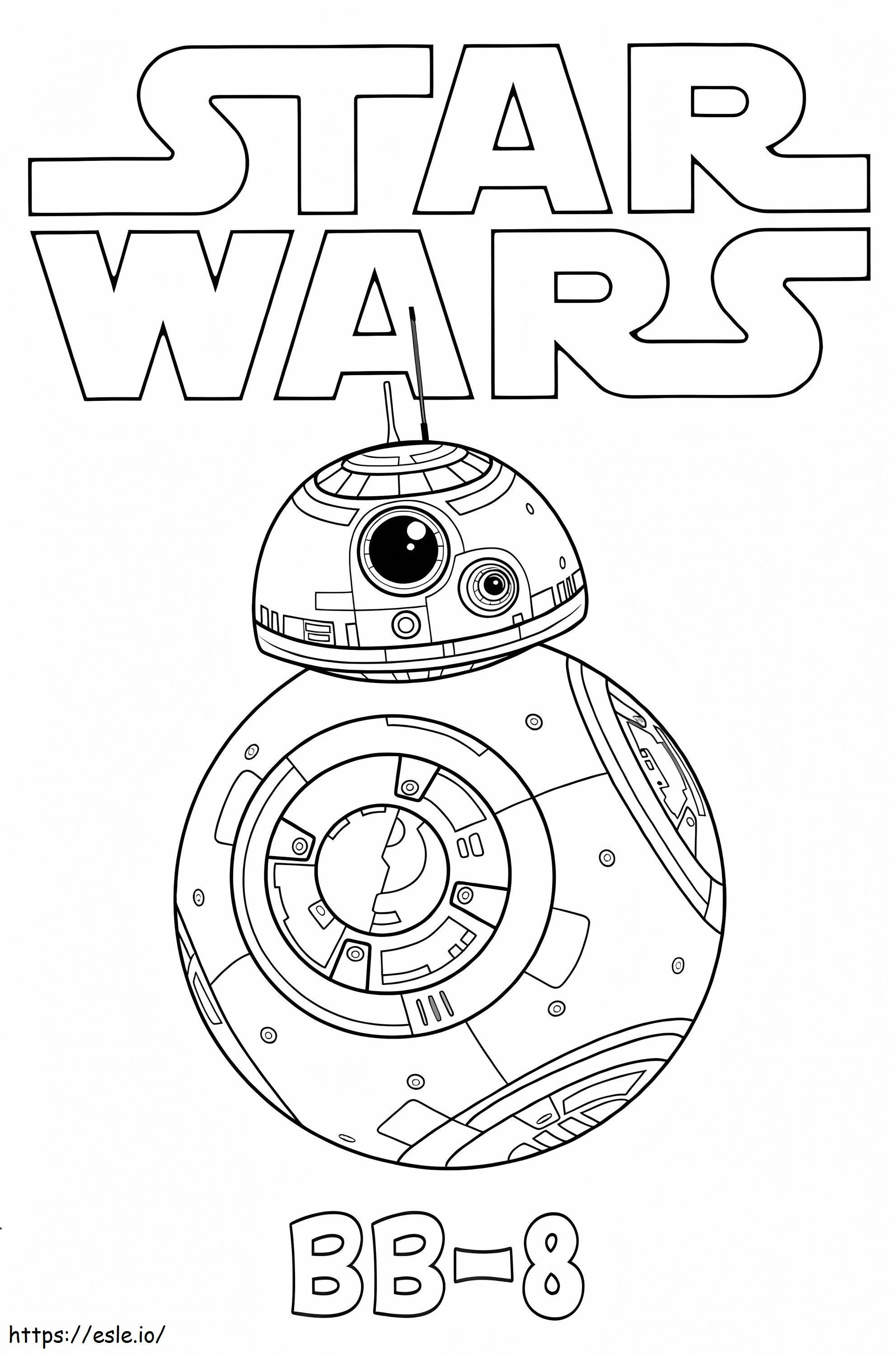 Star Wars BB 8 de colorat