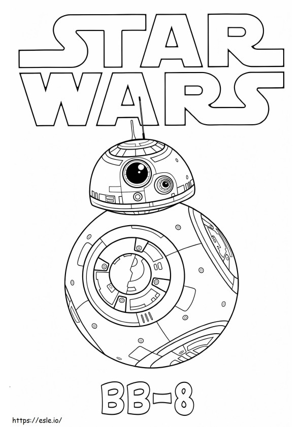 Star Wars BB 8 de colorat