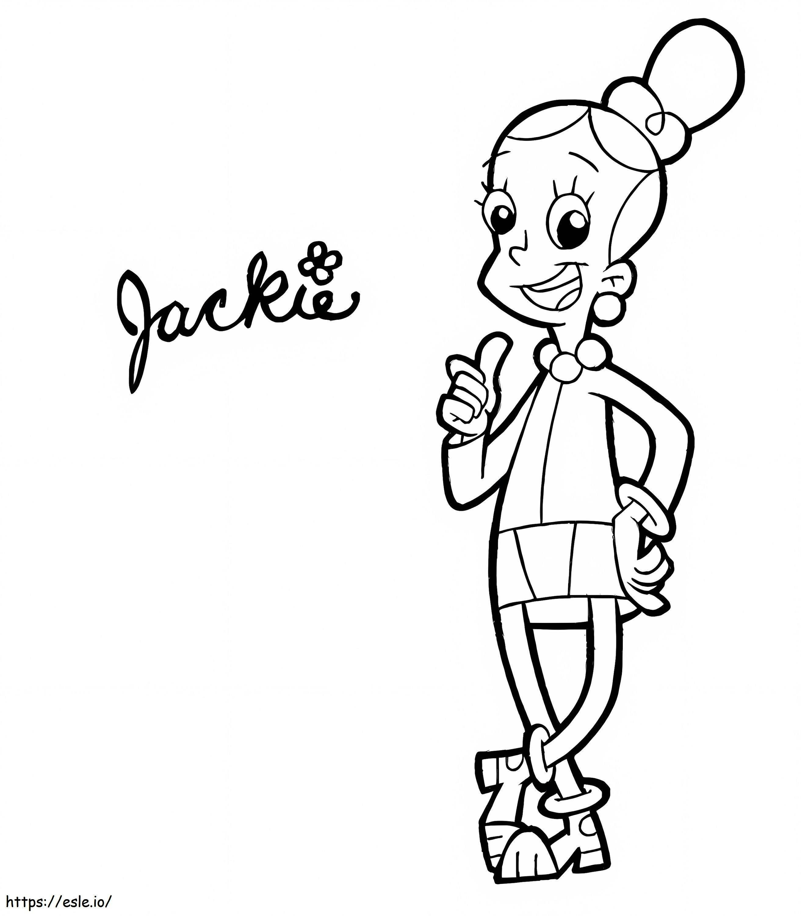 Jackie Cyberchase sorrindo para colorir