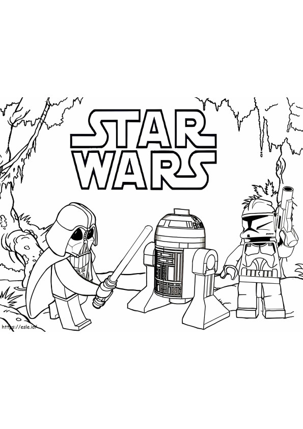 Lego Star Wars 3 kleurplaat
