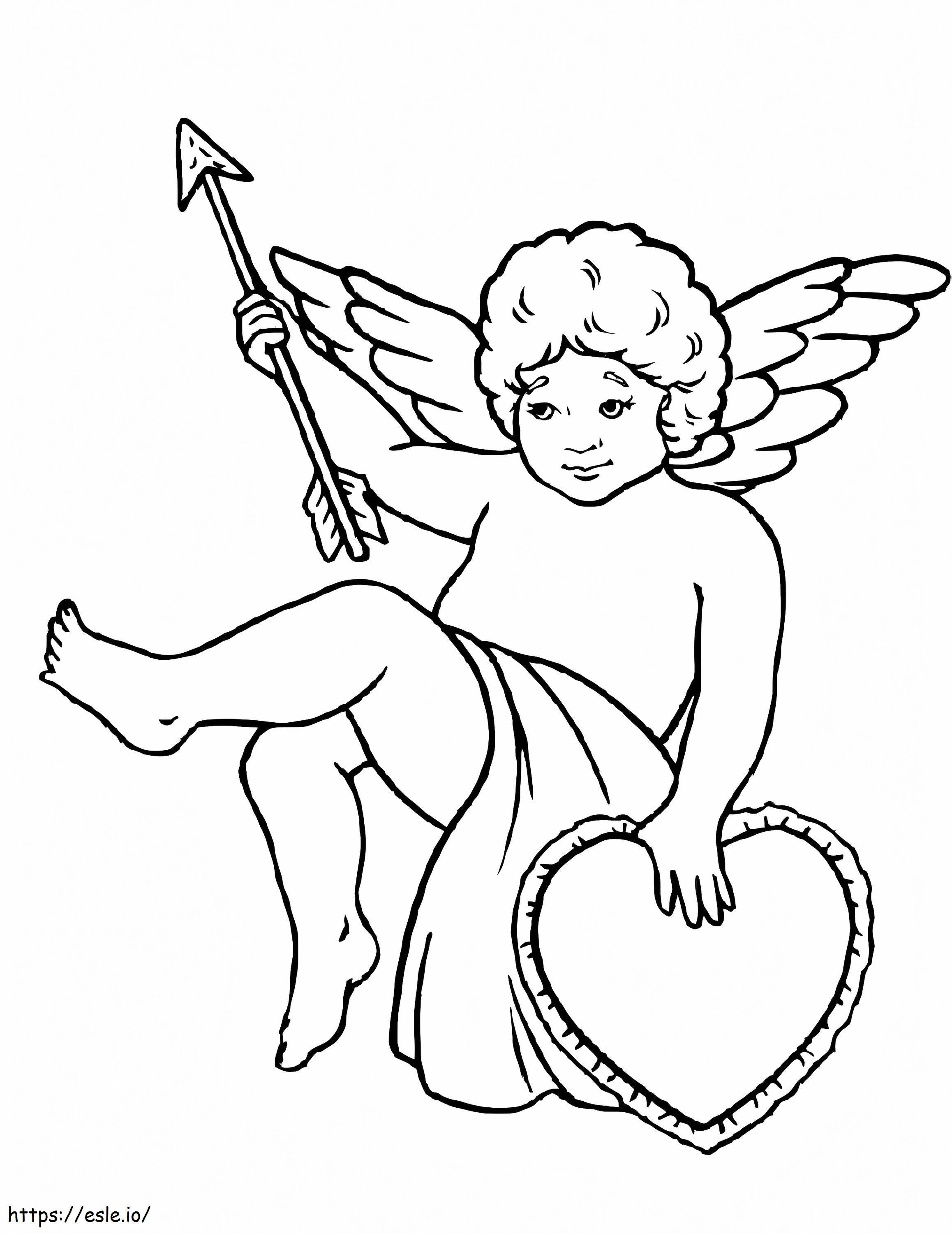 Coloriage Cupidon 1 à imprimer dessin
