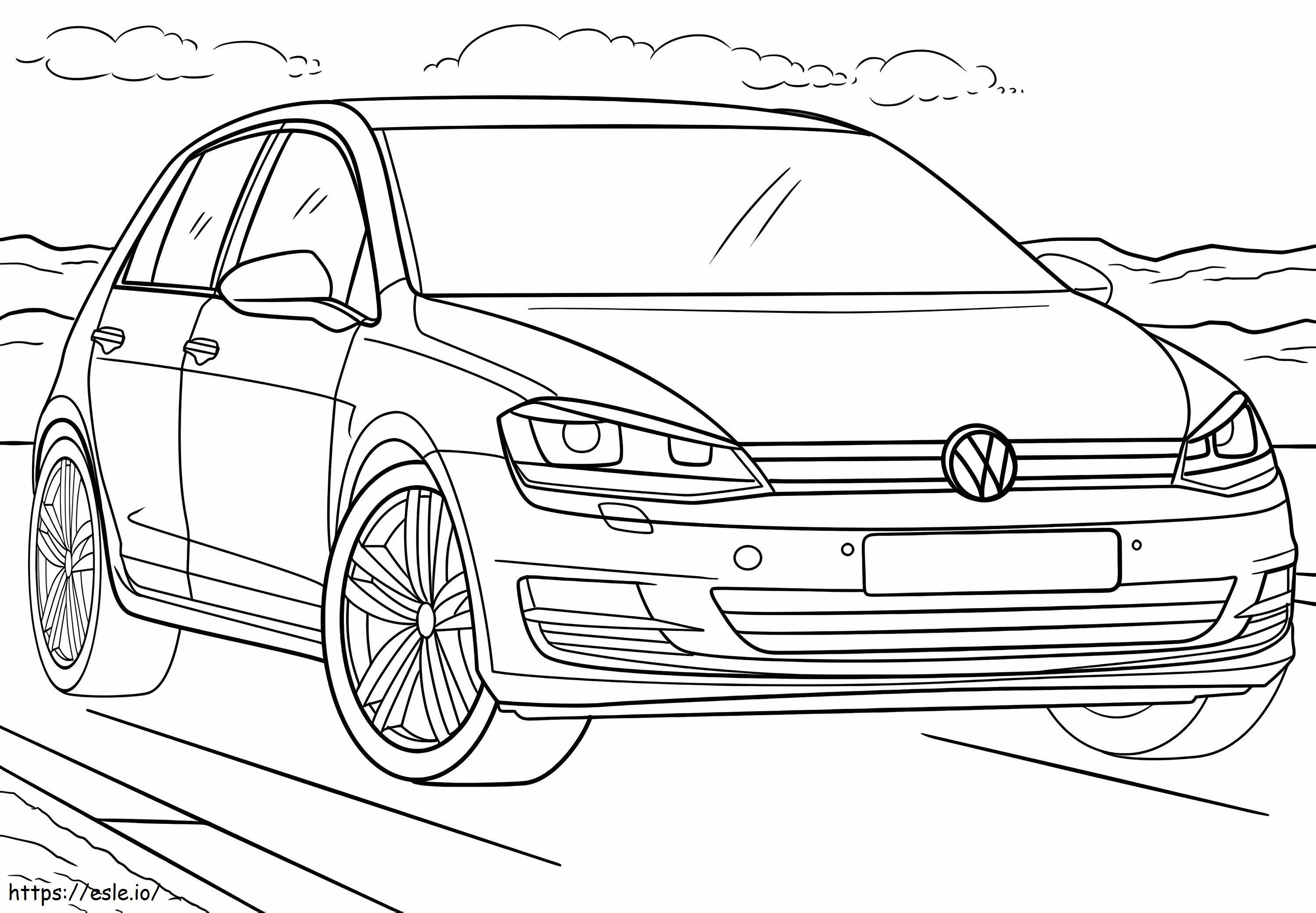 Volkswagen Golf E1637574283362 coloring page