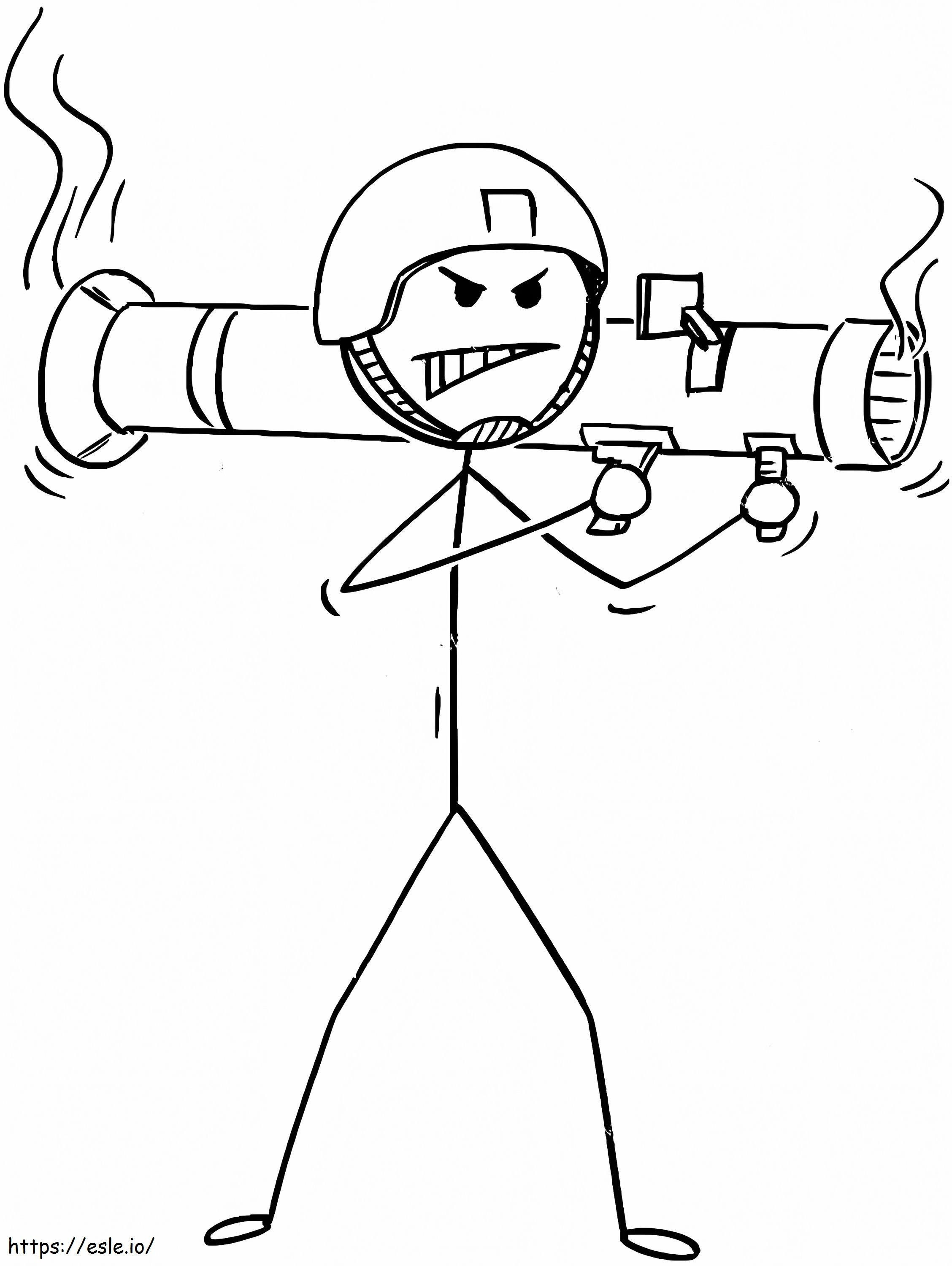 Angry Stickmen coloring page