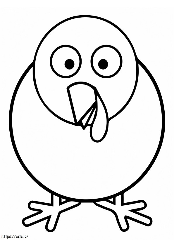 Round Turkey 2 coloring page