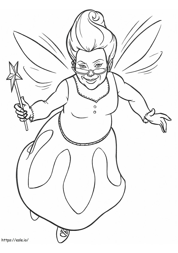 1568989314 Fairy Godmother Smiling A4 coloring page