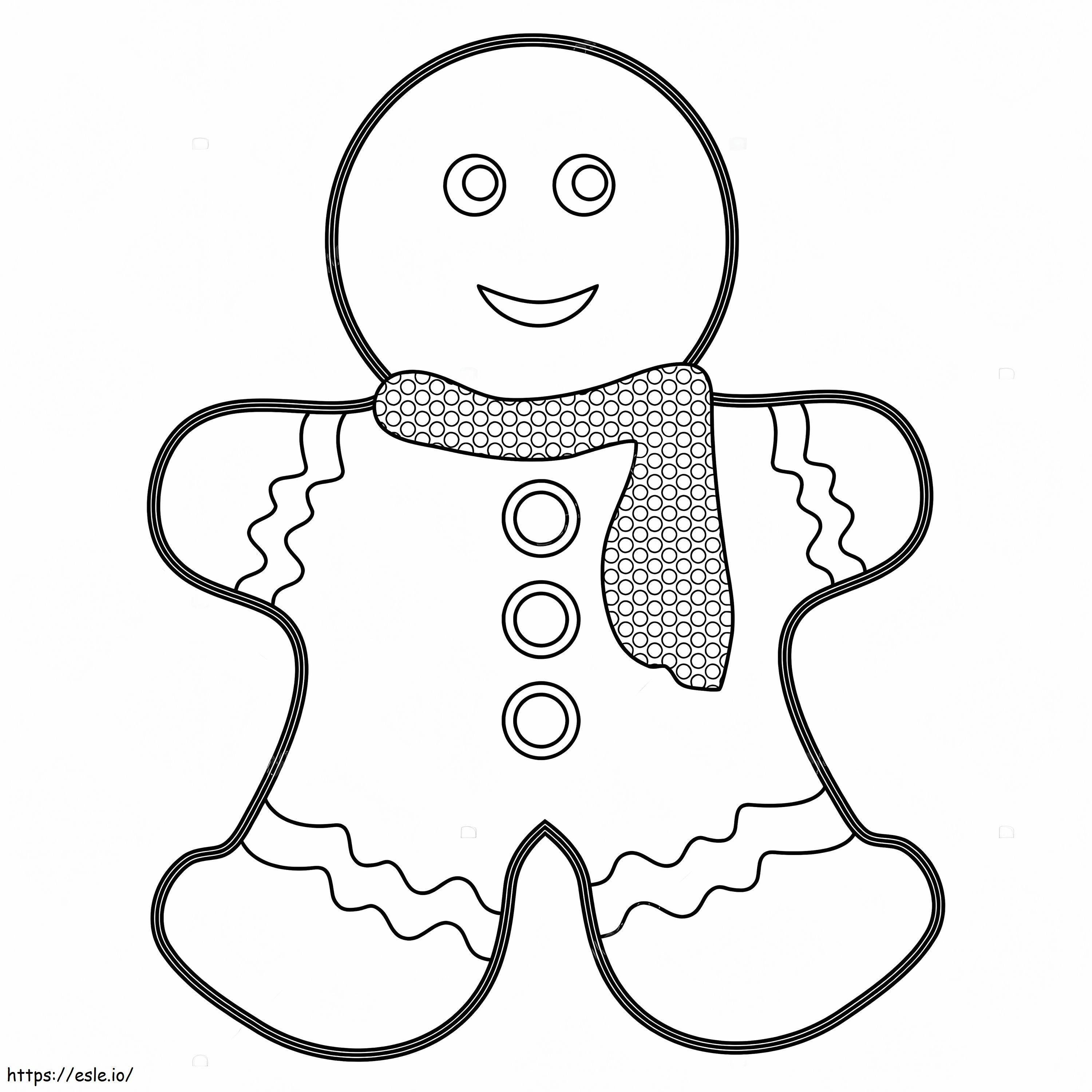 Homem Biscoito Inverno para colorir