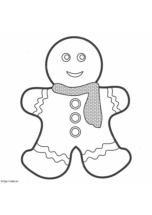 Gingerbread Man Winter coloring page