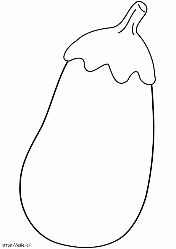 Easy Eggplant coloring page