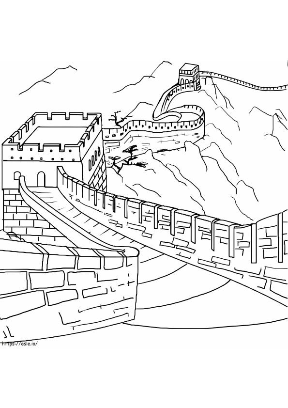 Grande Muraglia Cinese 7 da colorare