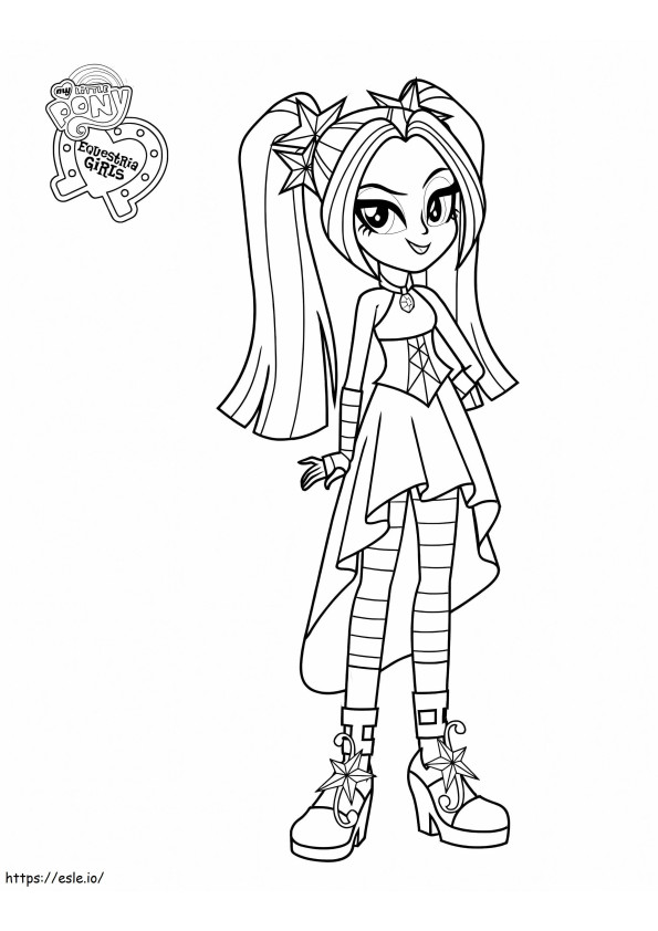 1577240850 Aria Blaze From My Little Pony Equestria Girls coloring page