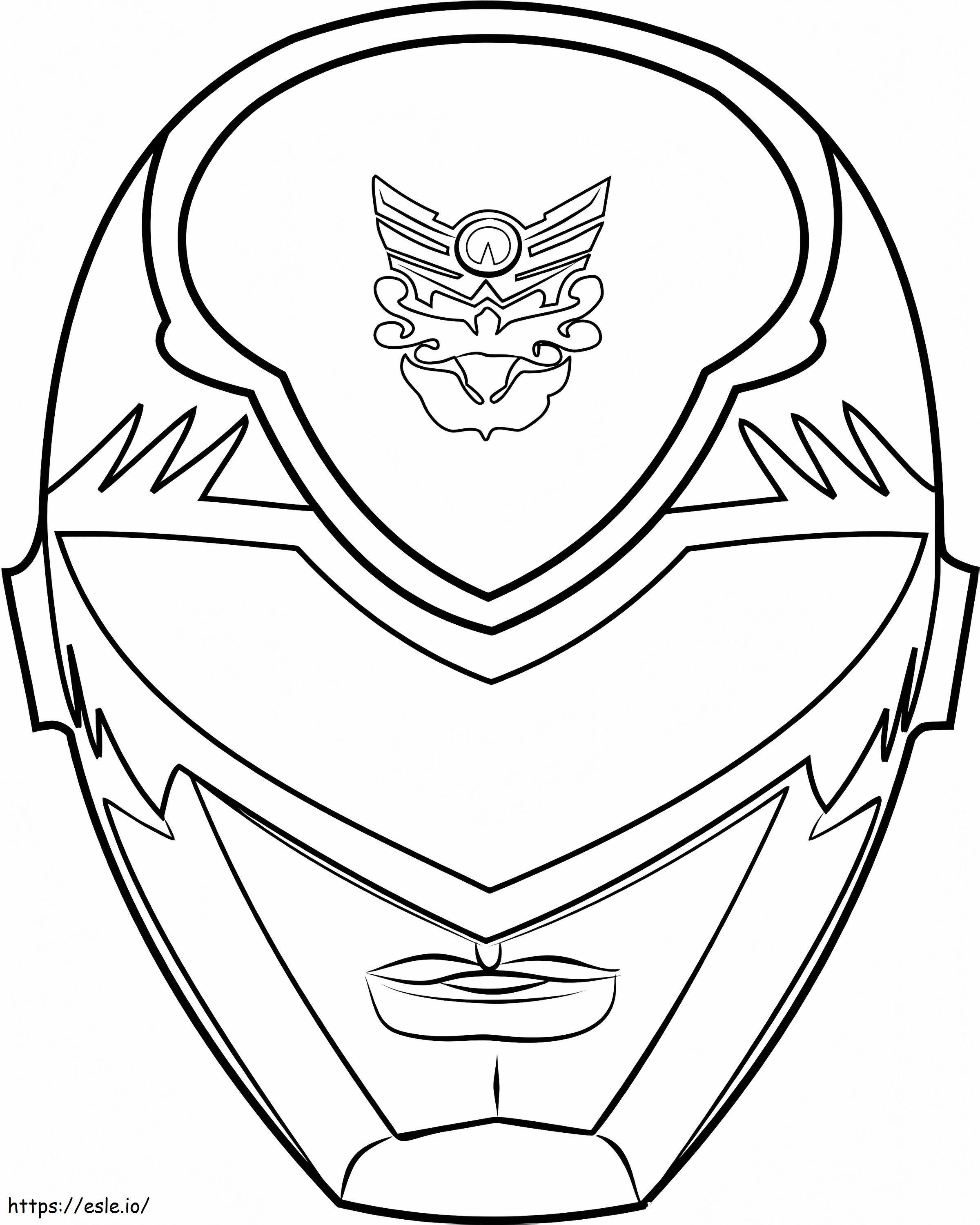 Helm Power Rangers Gambar Mewarnai