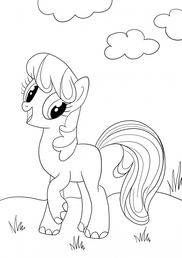 Little Pony Cheerilee -hahmo väritettäväksi ilmaiseksi