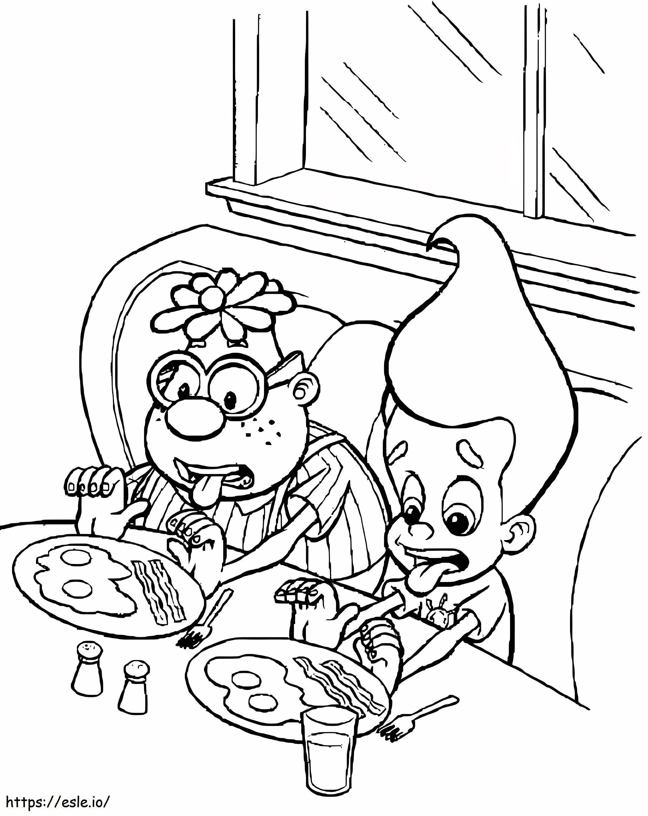 Carl Wheezer And Jimmy Neutron coloring page