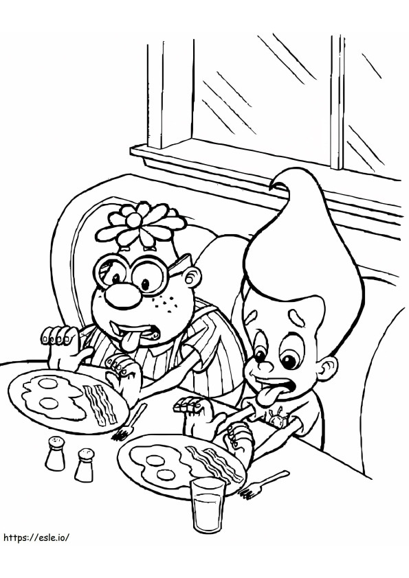 Carl Wheezer And Jimmy Neutron coloring page