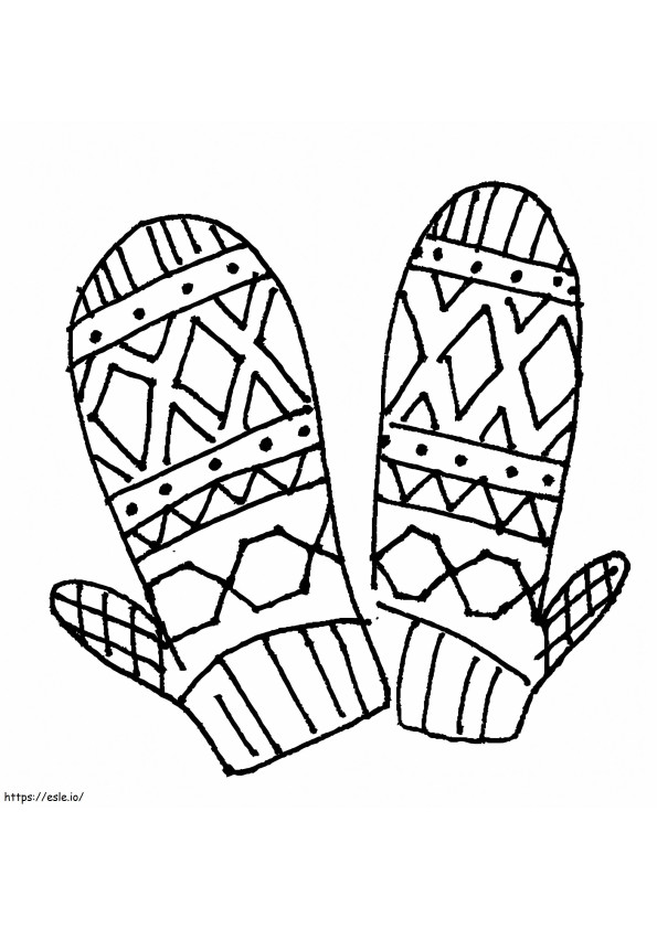 Funny Mittens coloring page