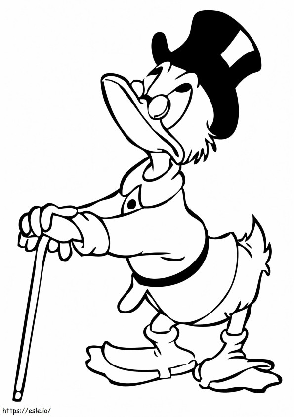 Free Printable Scrooge McDuck coloring page