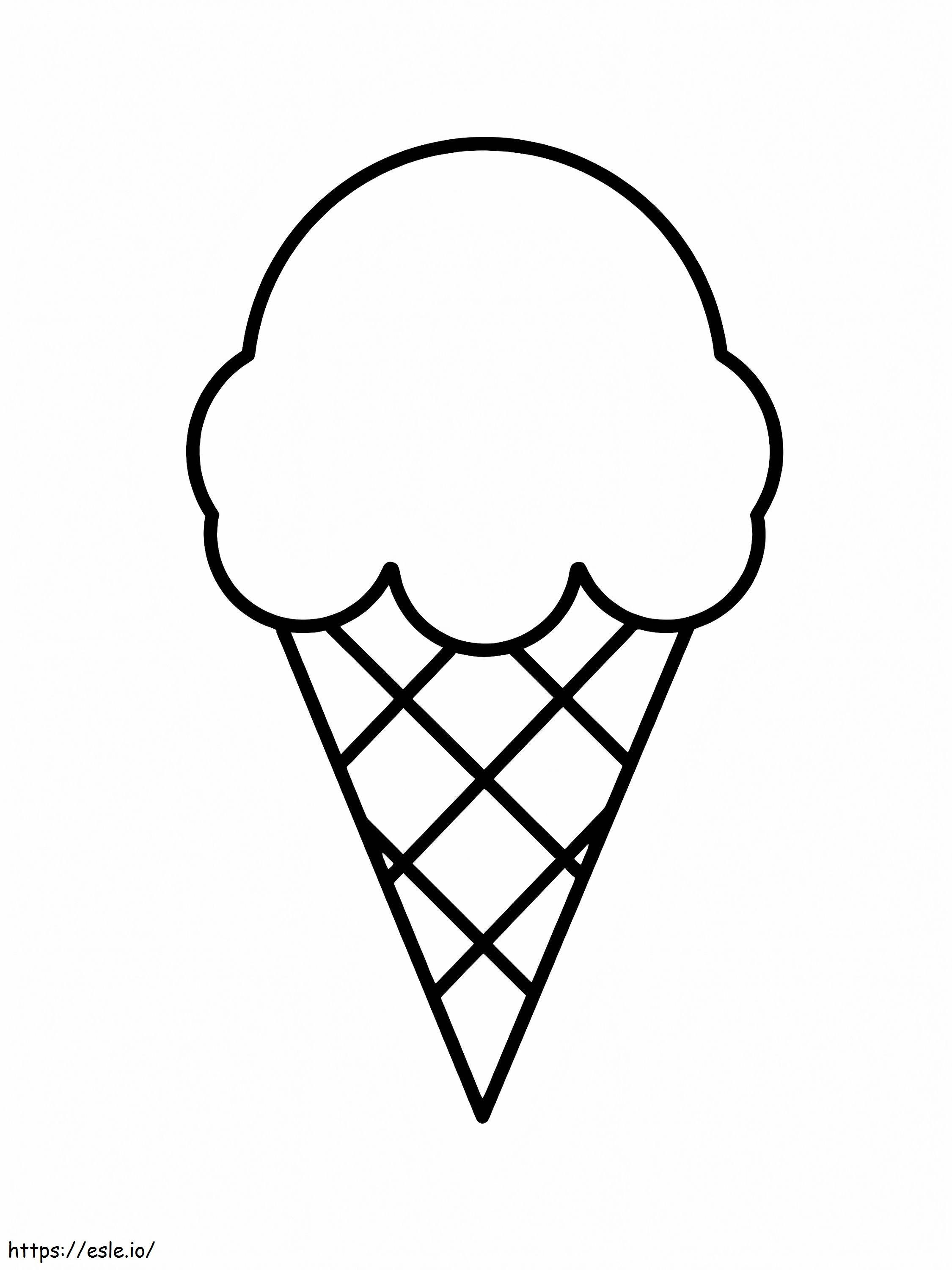 Basic Ice Cream coloring page