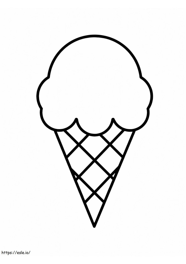 基本のアイスクリーム ぬりえ - 塗り絵