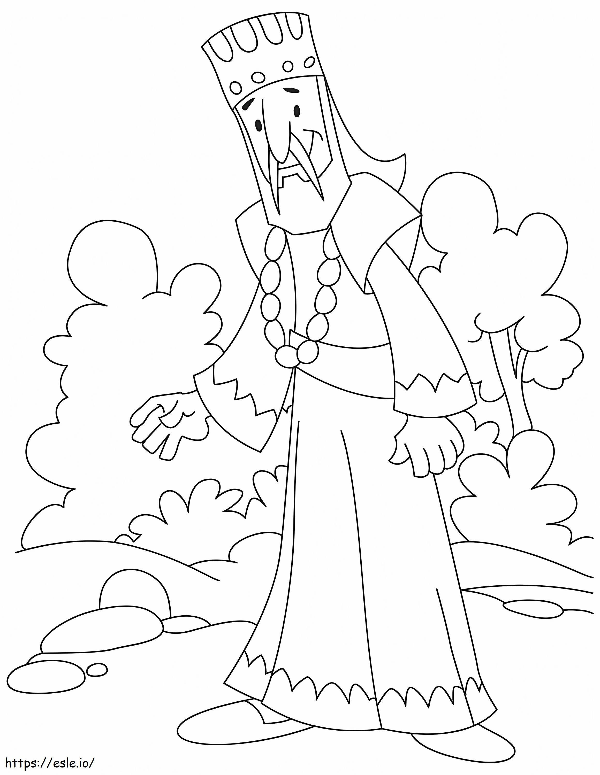 King Is Smiling coloring page