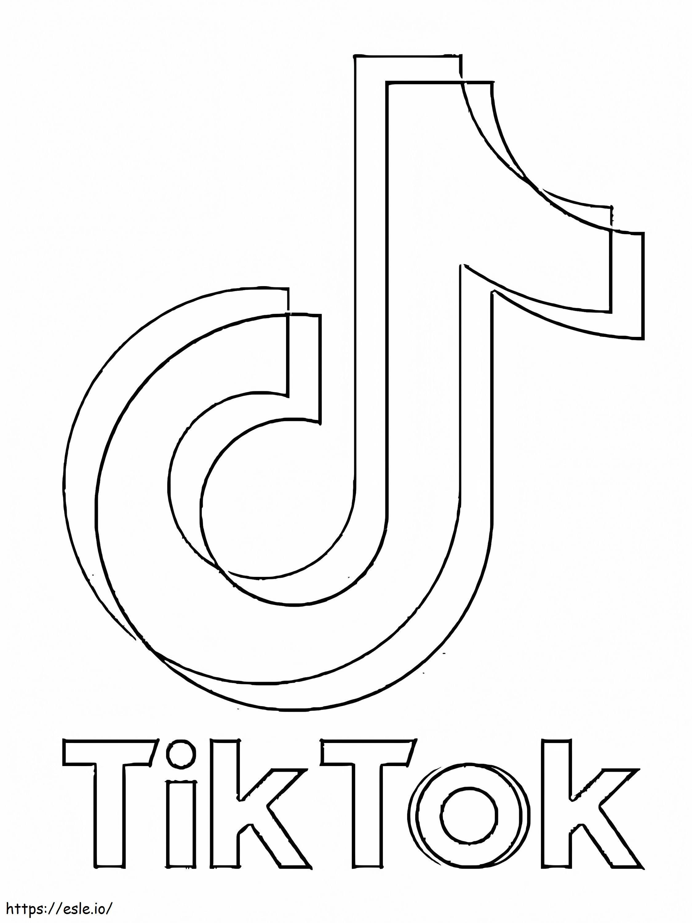TikTok logo värityskuva