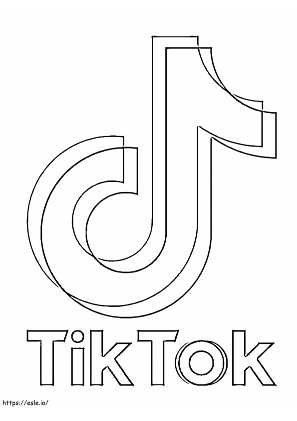 Coloriage Logo TikTok à imprimer dessin
