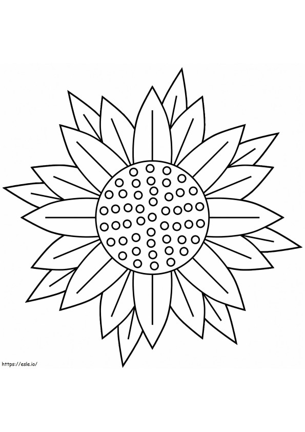 Sehr einfache Sonnenblume ausmalbilder