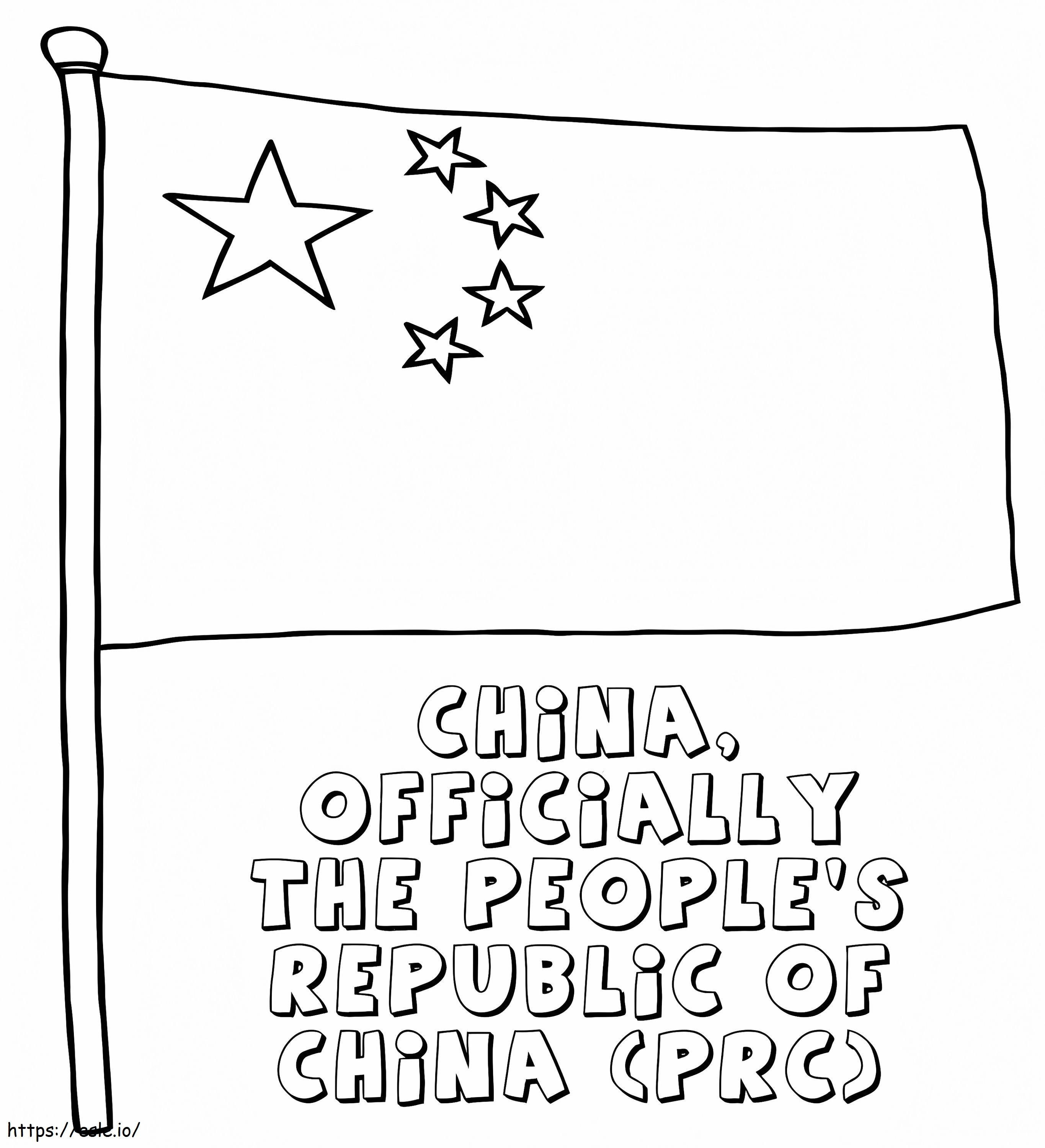 China-Flagge 3 ausmalbilder