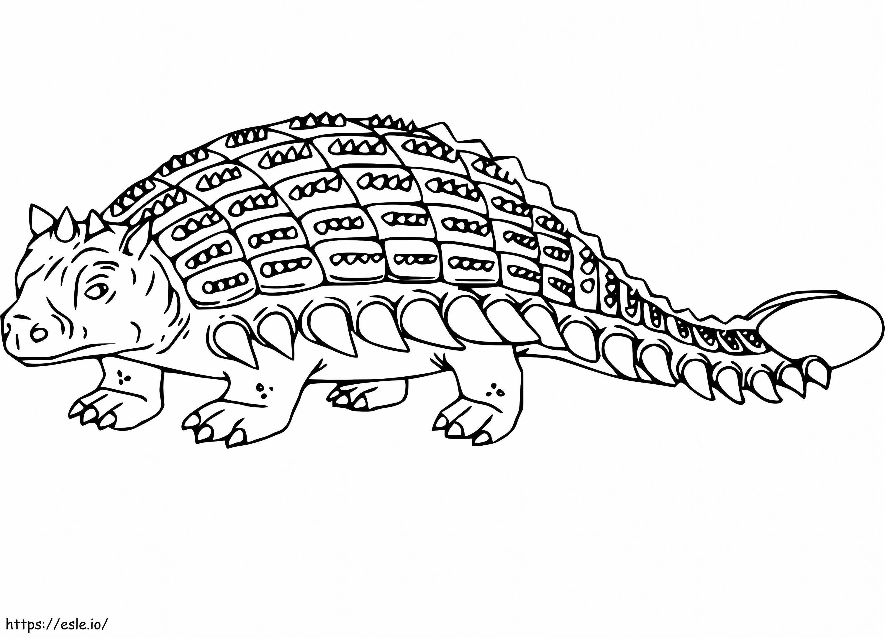 Coloriage Ankylosaure 3 à imprimer dessin