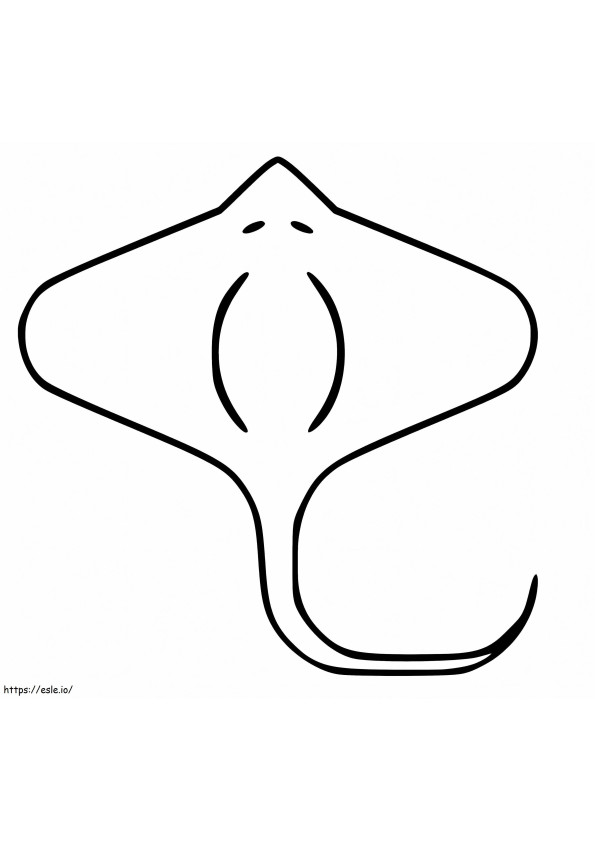 Easy Stingray coloring page