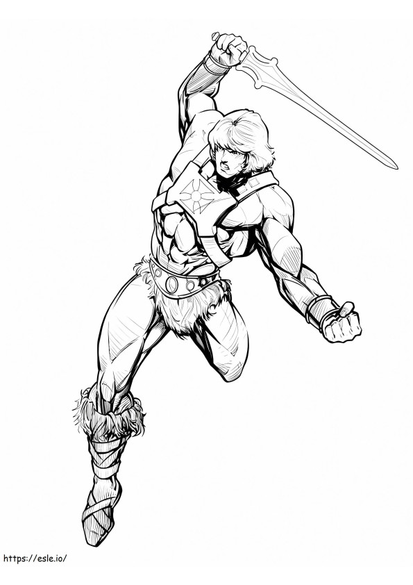 He Man Attack coloring page