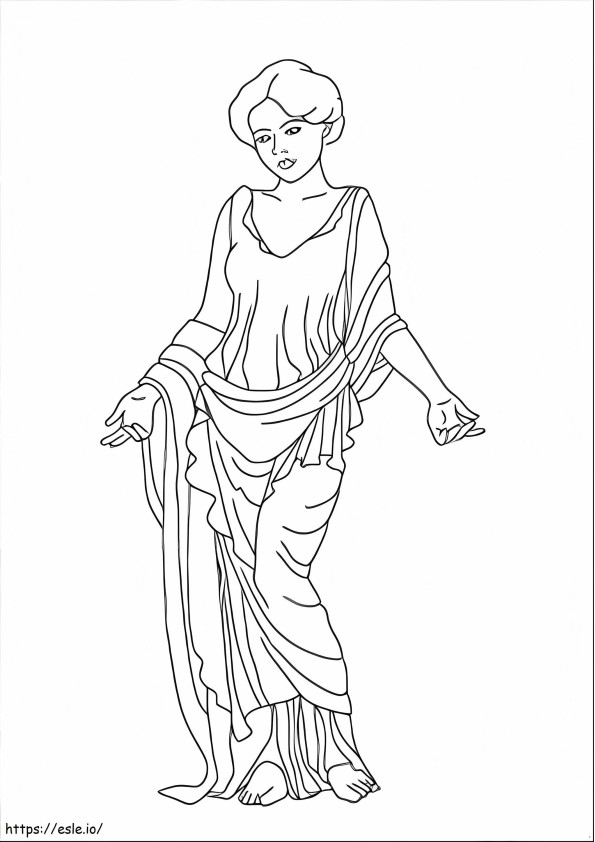 Uma estátua de Vênus para colorir