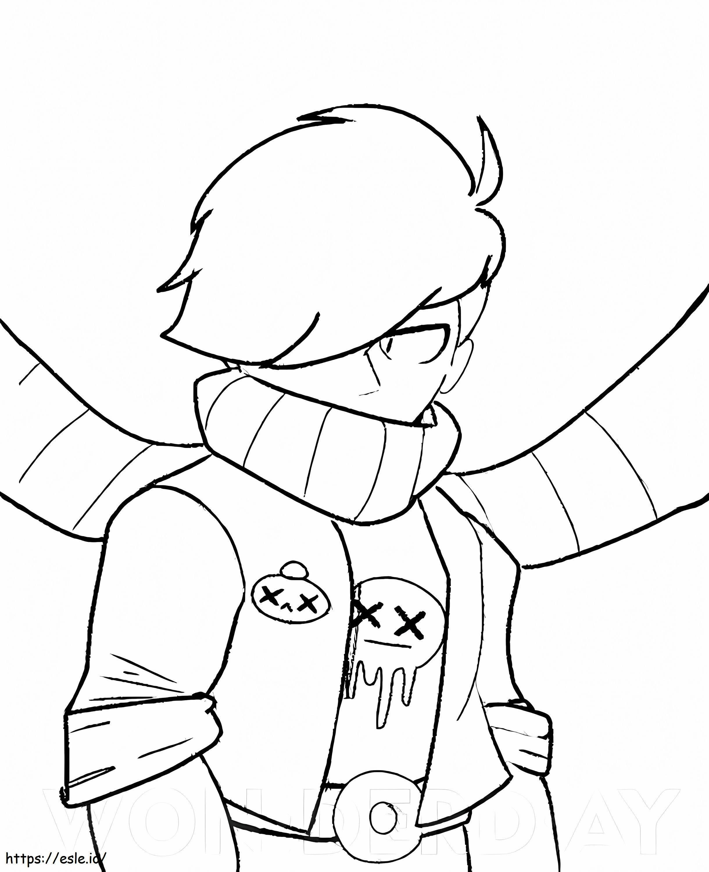 Coloriage Cool Edgar Brawl Stars à imprimer dessin