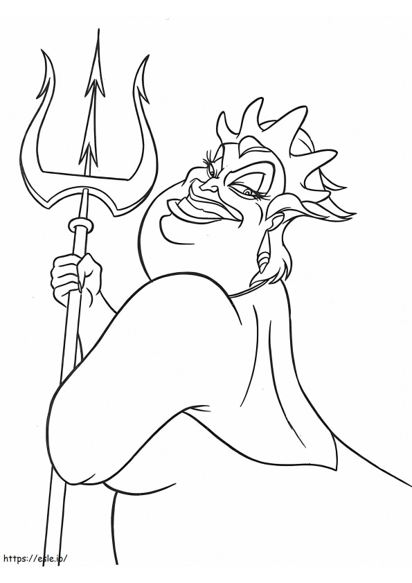 Ursula With Trident coloring page