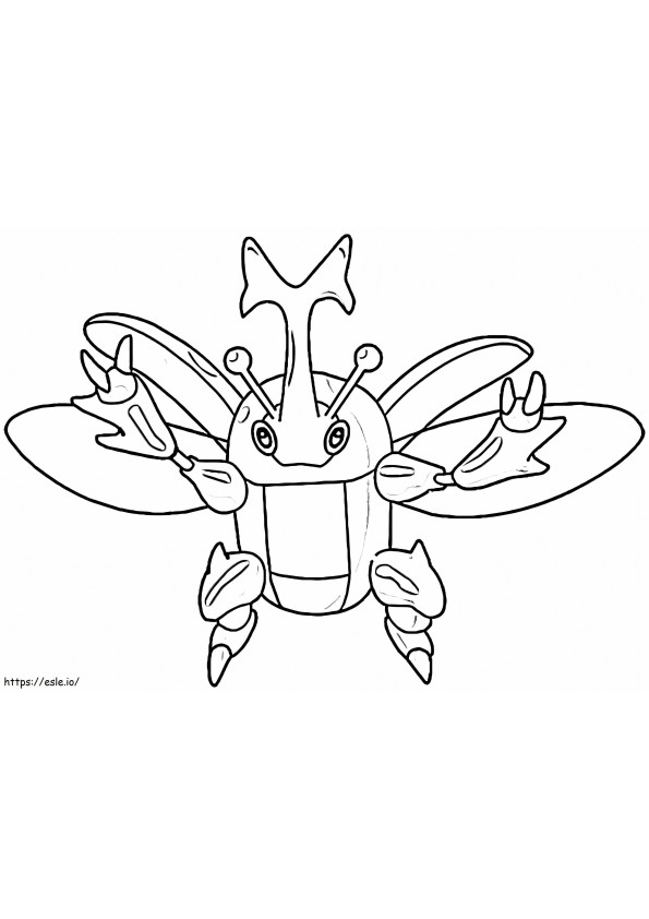 Coloriage Génial Pokémon Heracross à imprimer dessin