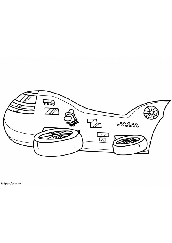 Among Us Dirigible coloring page
