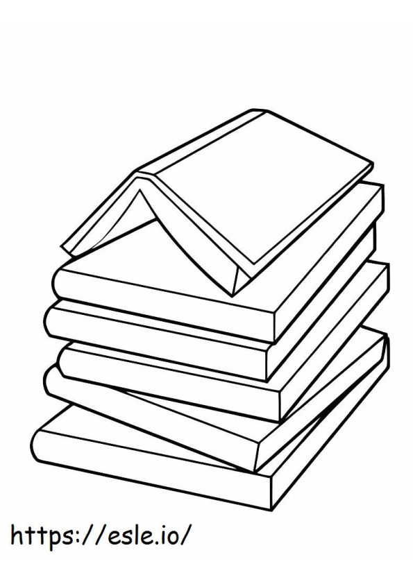 Six Book coloring page