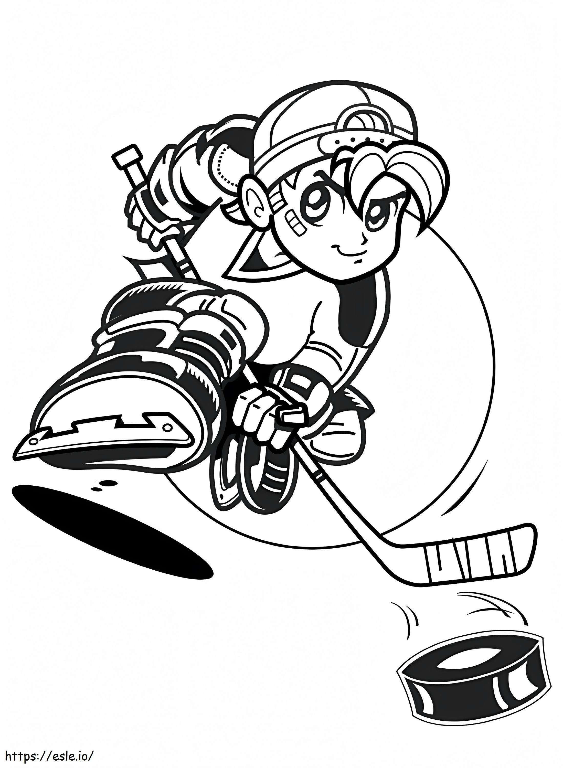 Great Hockey Players coloring page