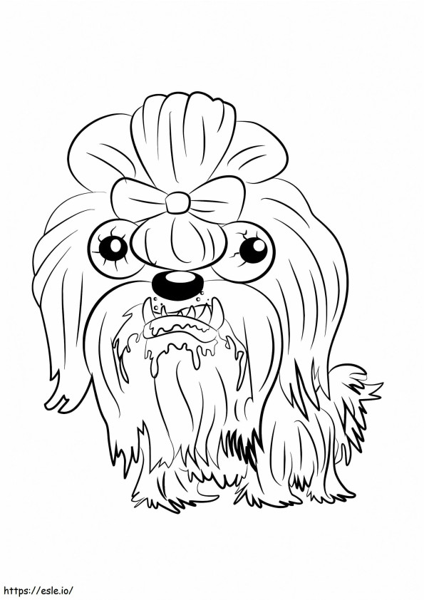 Pet Shop fedorento de Shihtzu Ugglys para colorir