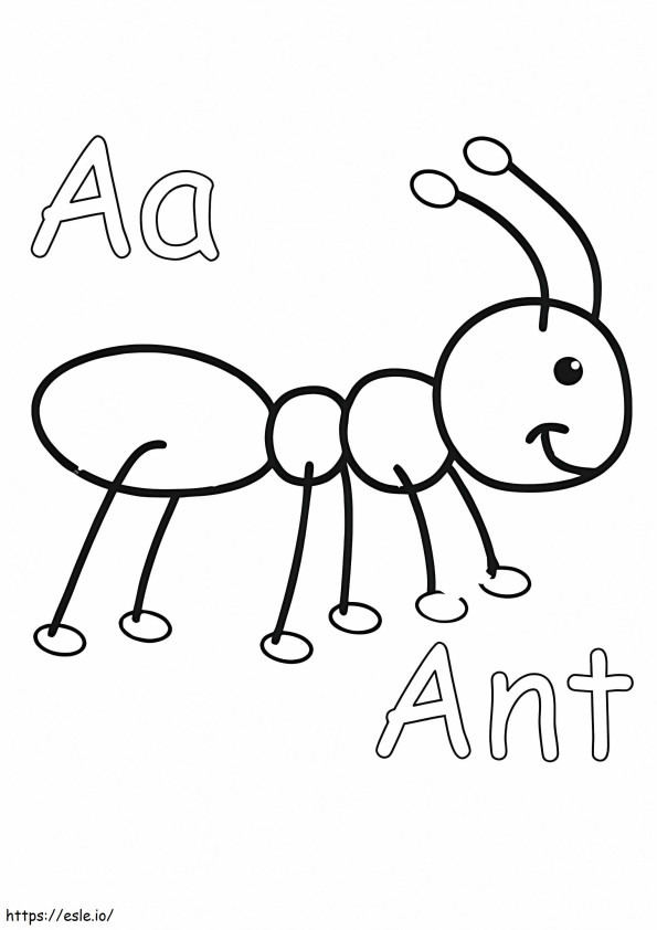 Carta para formiga para colorir
