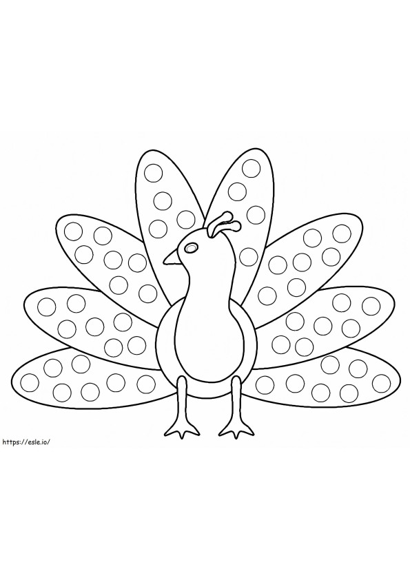 Turkey Dot Marker coloring page