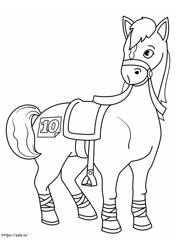 Racing Horse coloring page