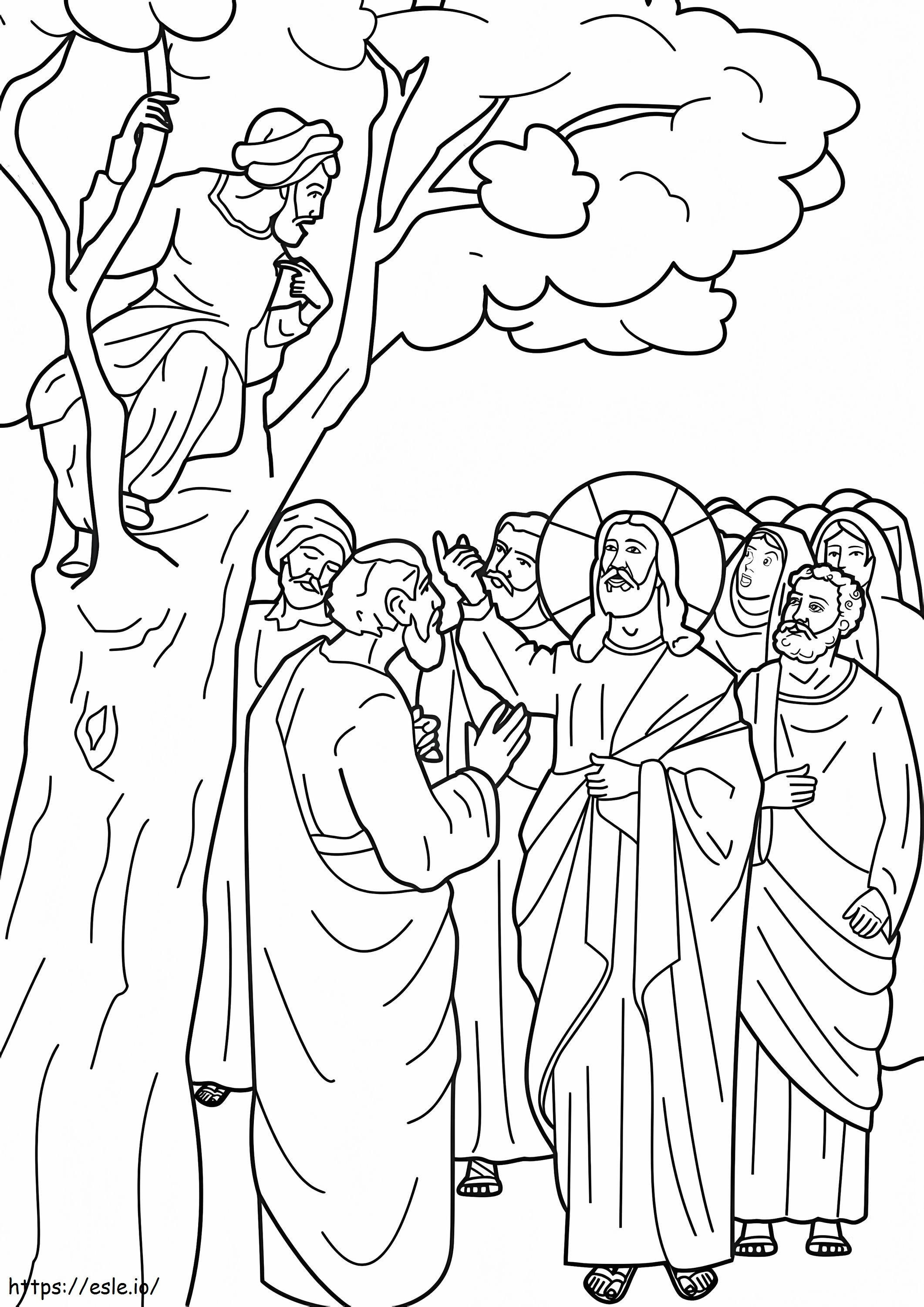 Zacchaeus 5 coloring page