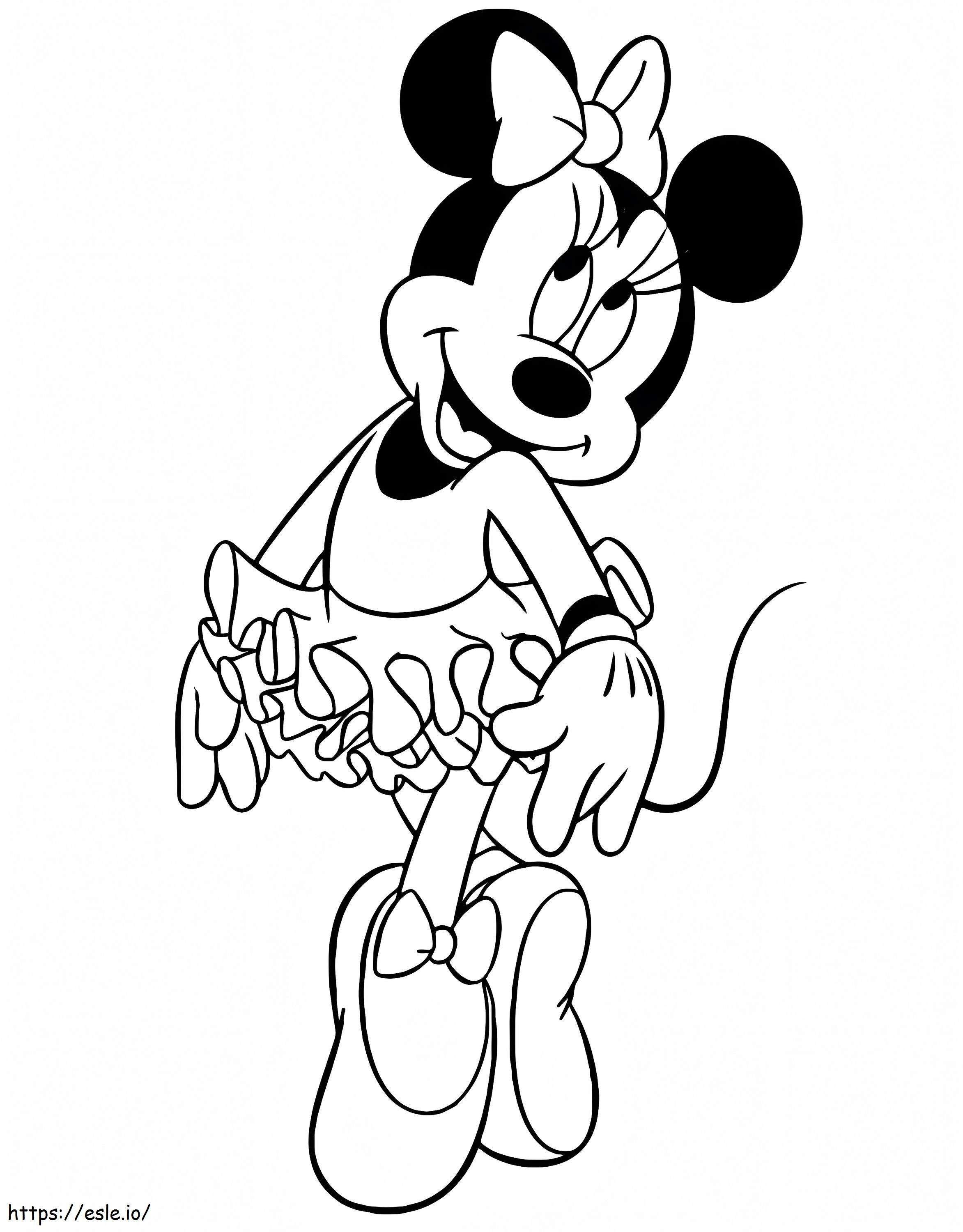 Ballet Minnie Mouse coloring page
