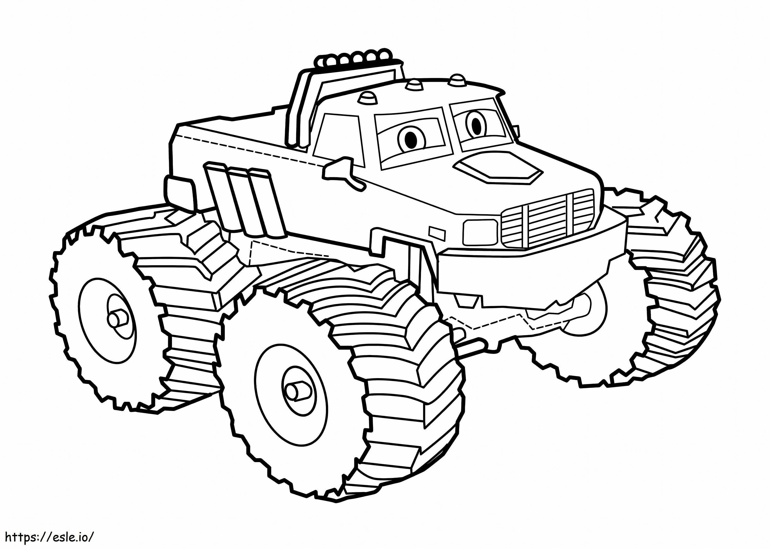 Mahtava sarjakuva Monster Truck värityskuva
