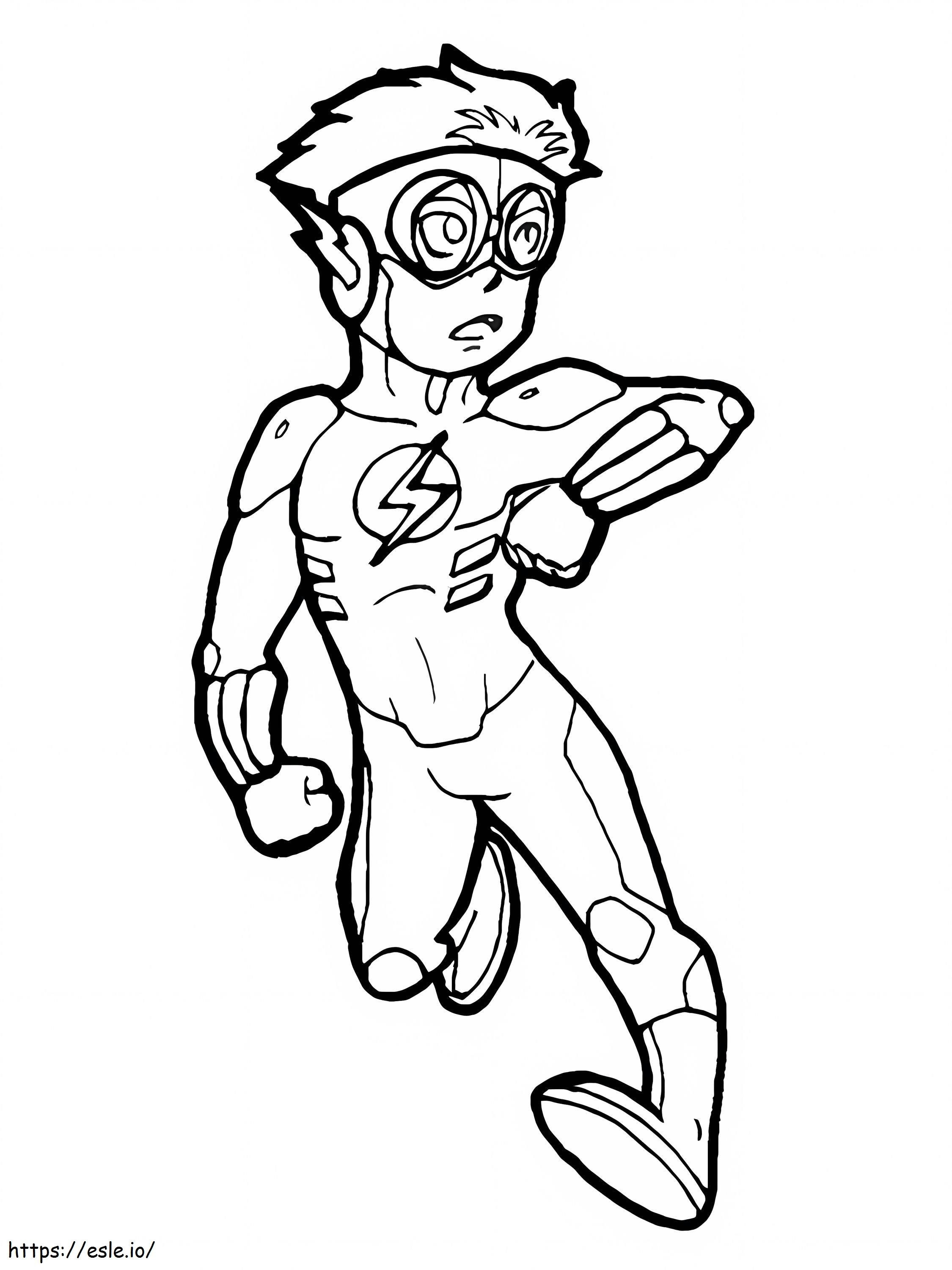 O Flash Wally West para colorir