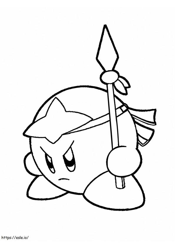 Kirby el luchador para colorear